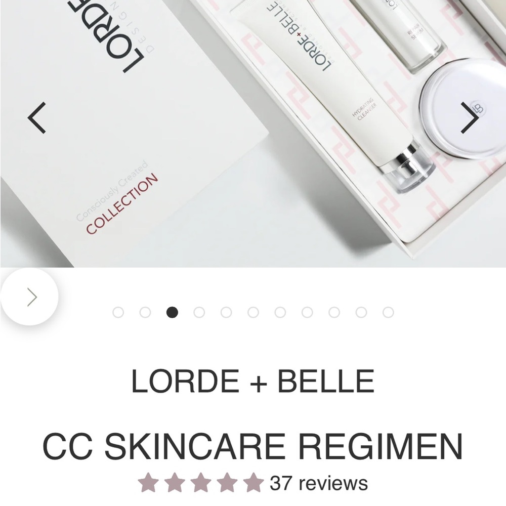 Lorde + Belle 3 piece Skincare Regimen, NIB, MSRP $199